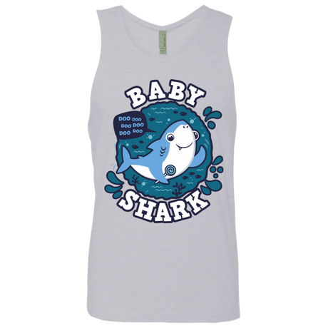 T-Shirts Heather Grey / S Shark Family trazo - Baby Boy Men's Premium Tank Top