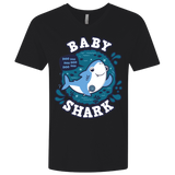 T-Shirts Black / X-Small Shark Family trazo - Baby Boy Men's Premium V-Neck