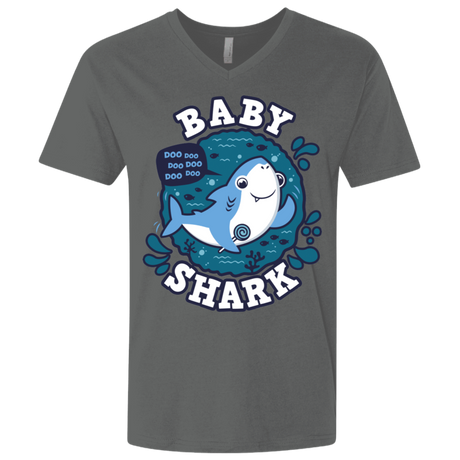 T-Shirts Heavy Metal / X-Small Shark Family trazo - Baby Boy Men's Premium V-Neck