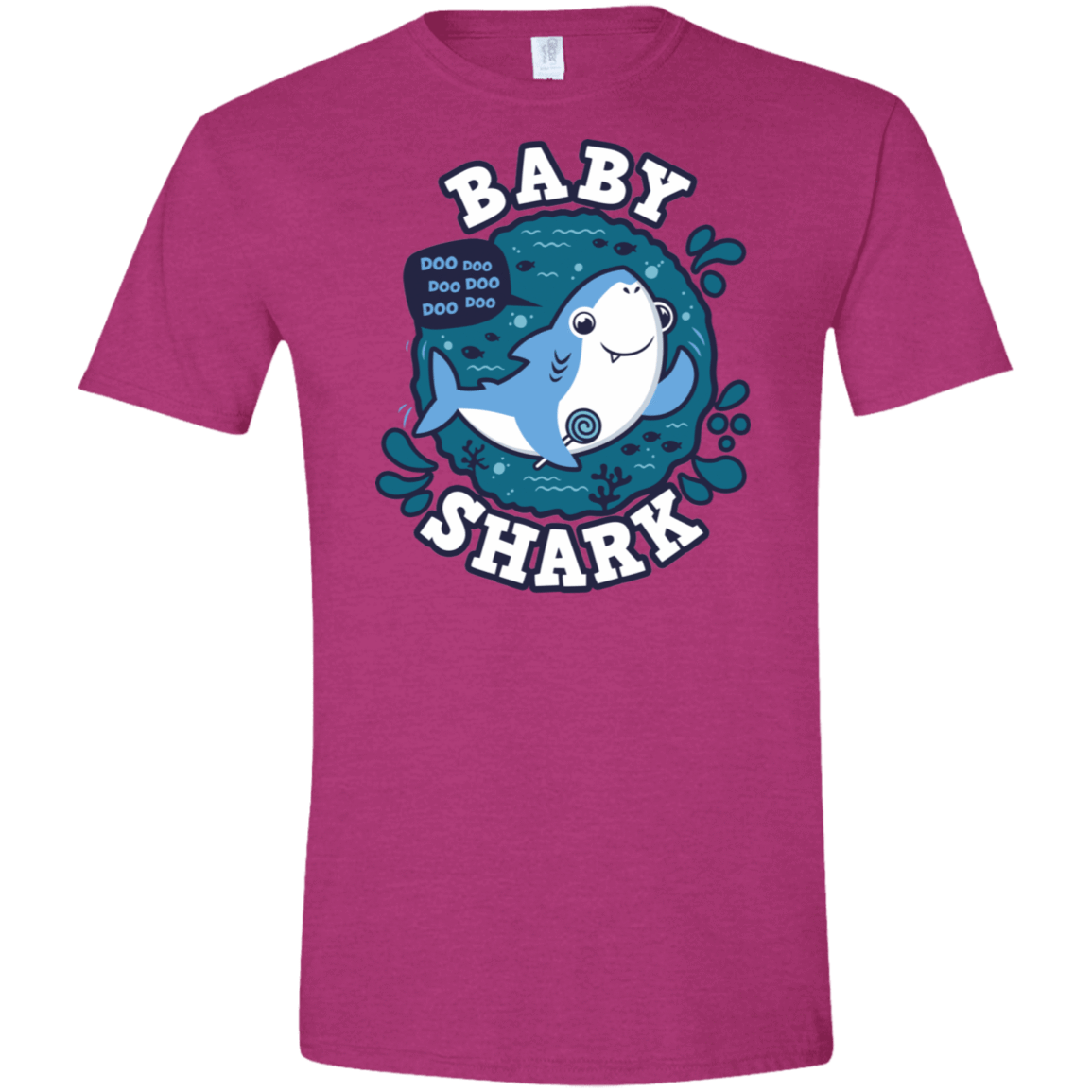 T-Shirts Antique Heliconia / S Shark Family trazo - Baby Boy Men's Semi-Fitted Softstyle