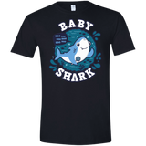 T-Shirts Black / X-Small Shark Family trazo - Baby Boy Men's Semi-Fitted Softstyle
