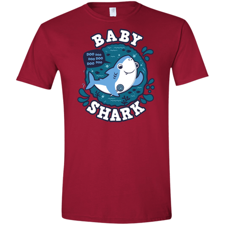 T-Shirts Cardinal Red / S Shark Family trazo - Baby Boy Men's Semi-Fitted Softstyle