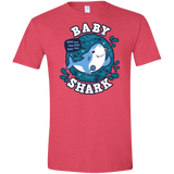 T-Shirts Heather Red / S Shark Family trazo - Baby Boy Men's Semi-Fitted Softstyle