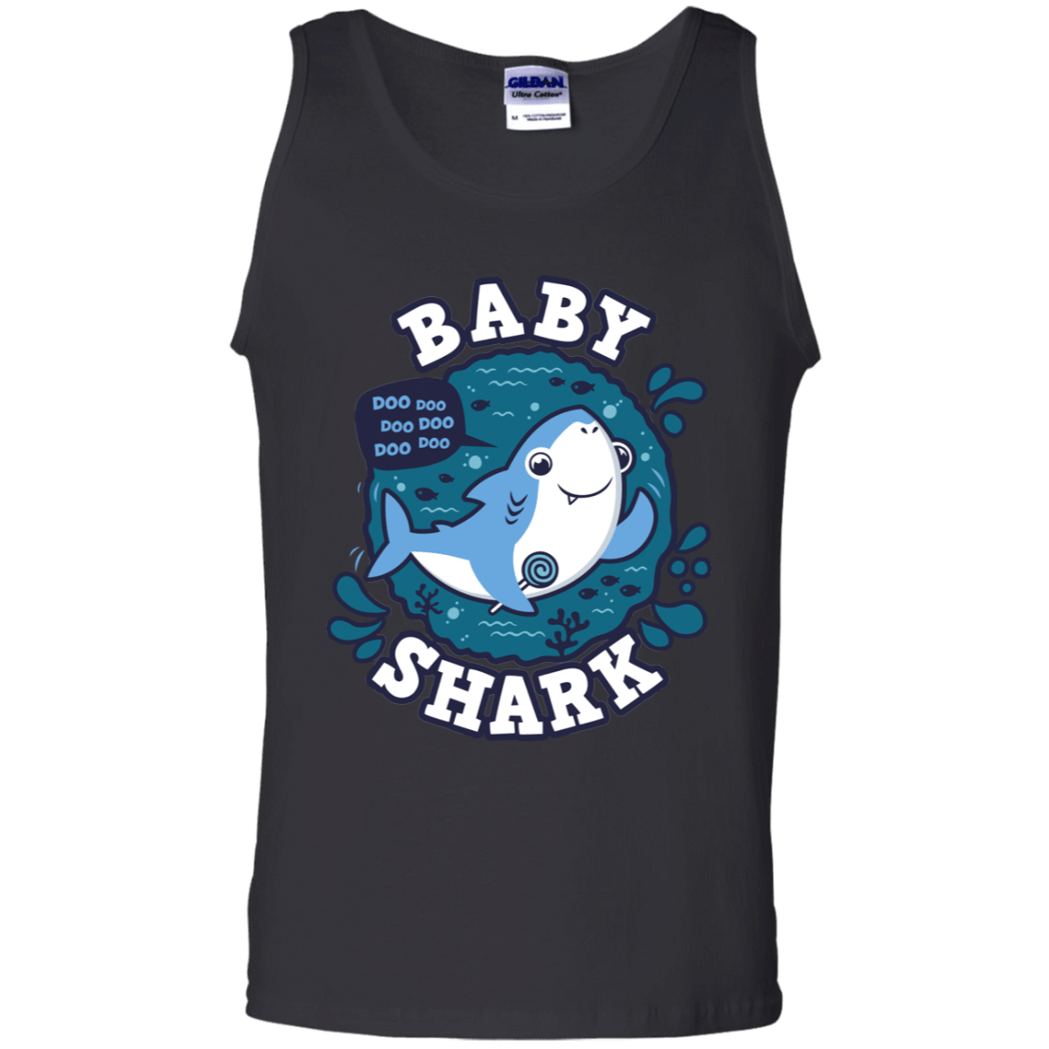 T-Shirts Black / S Shark Family trazo - Baby Boy Men's Tank Top
