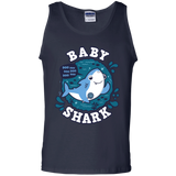 T-Shirts Navy / S Shark Family trazo - Baby Boy Men's Tank Top
