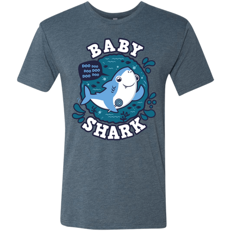 T-Shirts Indigo / S Shark Family trazo - Baby Boy Men's Triblend T-Shirt
