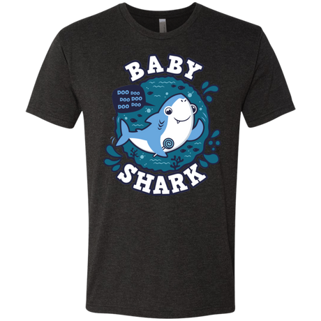 T-Shirts Vintage Black / S Shark Family trazo - Baby Boy Men's Triblend T-Shirt