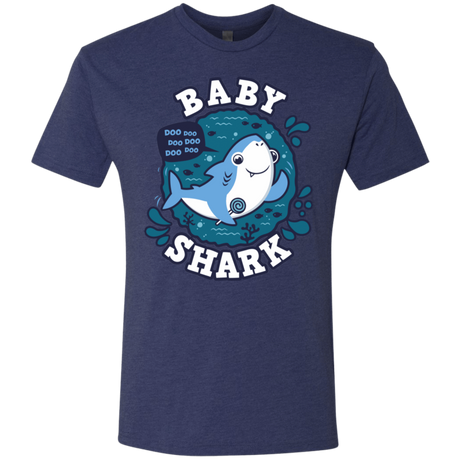 T-Shirts Vintage Navy / S Shark Family trazo - Baby Boy Men's Triblend T-Shirt