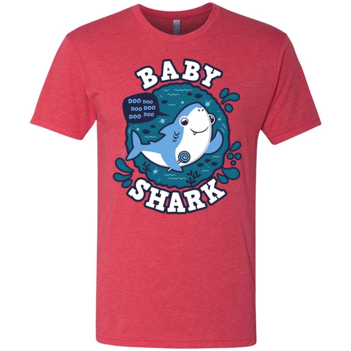 T-Shirts Vintage Red / S Shark Family trazo - Baby Boy Men's Triblend T-Shirt