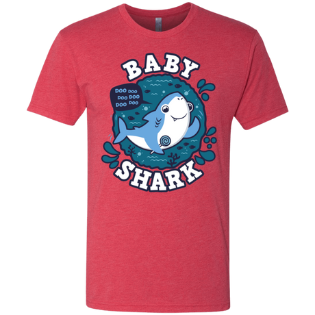 T-Shirts Vintage Red / S Shark Family trazo - Baby Boy Men's Triblend T-Shirt