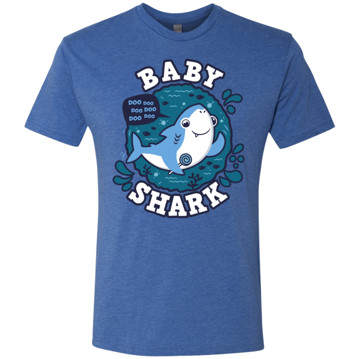 T-Shirts Vintage Royal / S Shark Family trazo - Baby Boy Men's Triblend T-Shirt