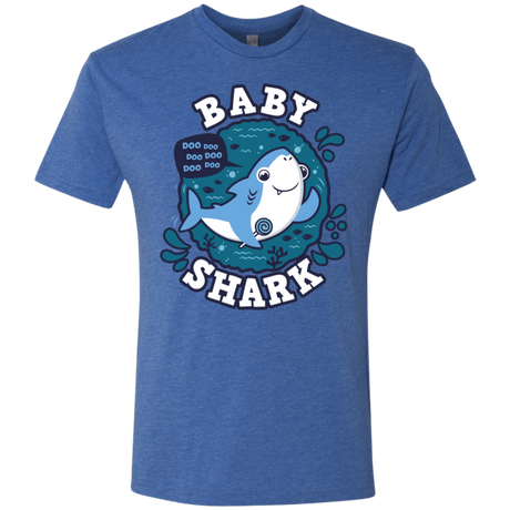 T-Shirts Vintage Royal / S Shark Family trazo - Baby Boy Men's Triblend T-Shirt