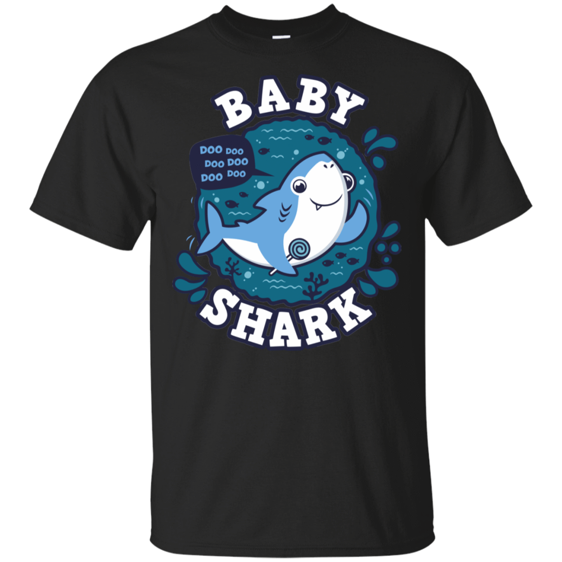 T-Shirts Black / S Shark Family trazo - Baby Boy T-Shirt