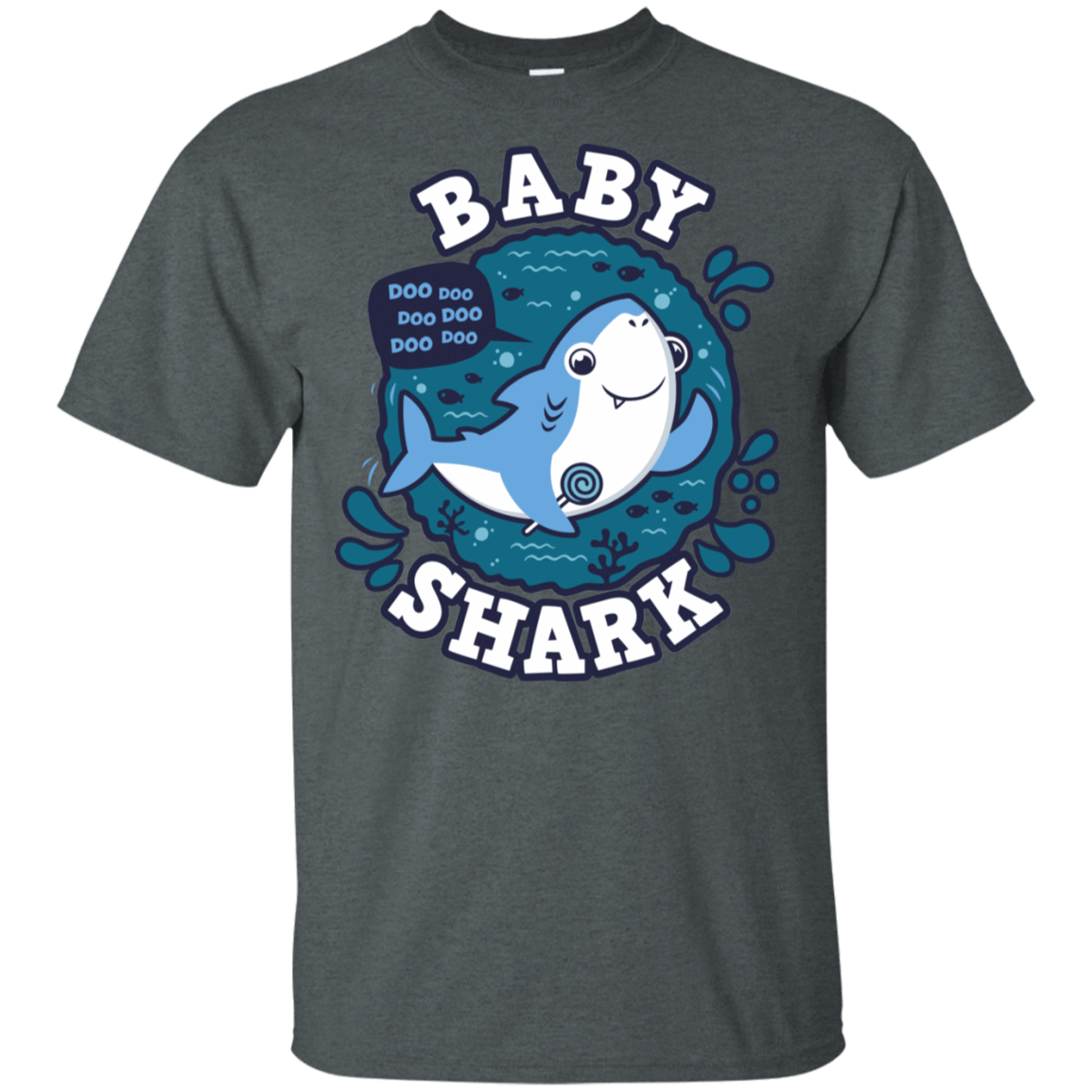 T-Shirts Dark Heather / S Shark Family trazo - Baby Boy T-Shirt