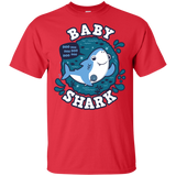 T-Shirts Red / S Shark Family trazo - Baby Boy T-Shirt
