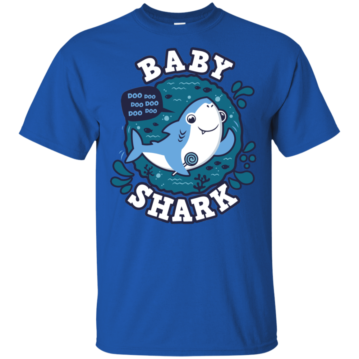 T-Shirts Royal / S Shark Family trazo - Baby Boy T-Shirt