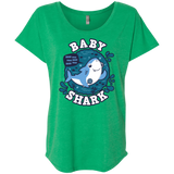 T-Shirts Envy / X-Small Shark Family trazo - Baby Boy Triblend Dolman Sleeve
