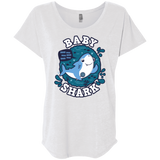 T-Shirts Heather White / X-Small Shark Family trazo - Baby Boy Triblend Dolman Sleeve