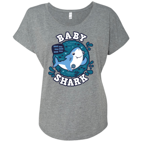 T-Shirts Premium Heather / X-Small Shark Family trazo - Baby Boy Triblend Dolman Sleeve