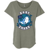 T-Shirts Venetian Grey / X-Small Shark Family trazo - Baby Boy Triblend Dolman Sleeve