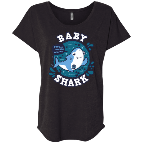 T-Shirts Vintage Black / X-Small Shark Family trazo - Baby Boy Triblend Dolman Sleeve