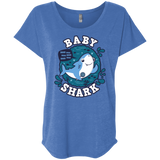 T-Shirts Vintage Royal / X-Small Shark Family trazo - Baby Boy Triblend Dolman Sleeve