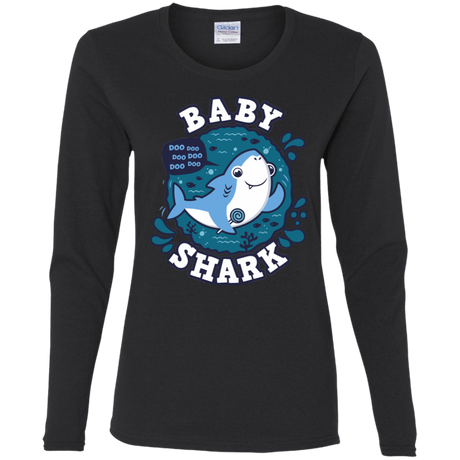 T-Shirts Black / S Shark Family trazo - Baby Boy Women's Long Sleeve T-Shirt