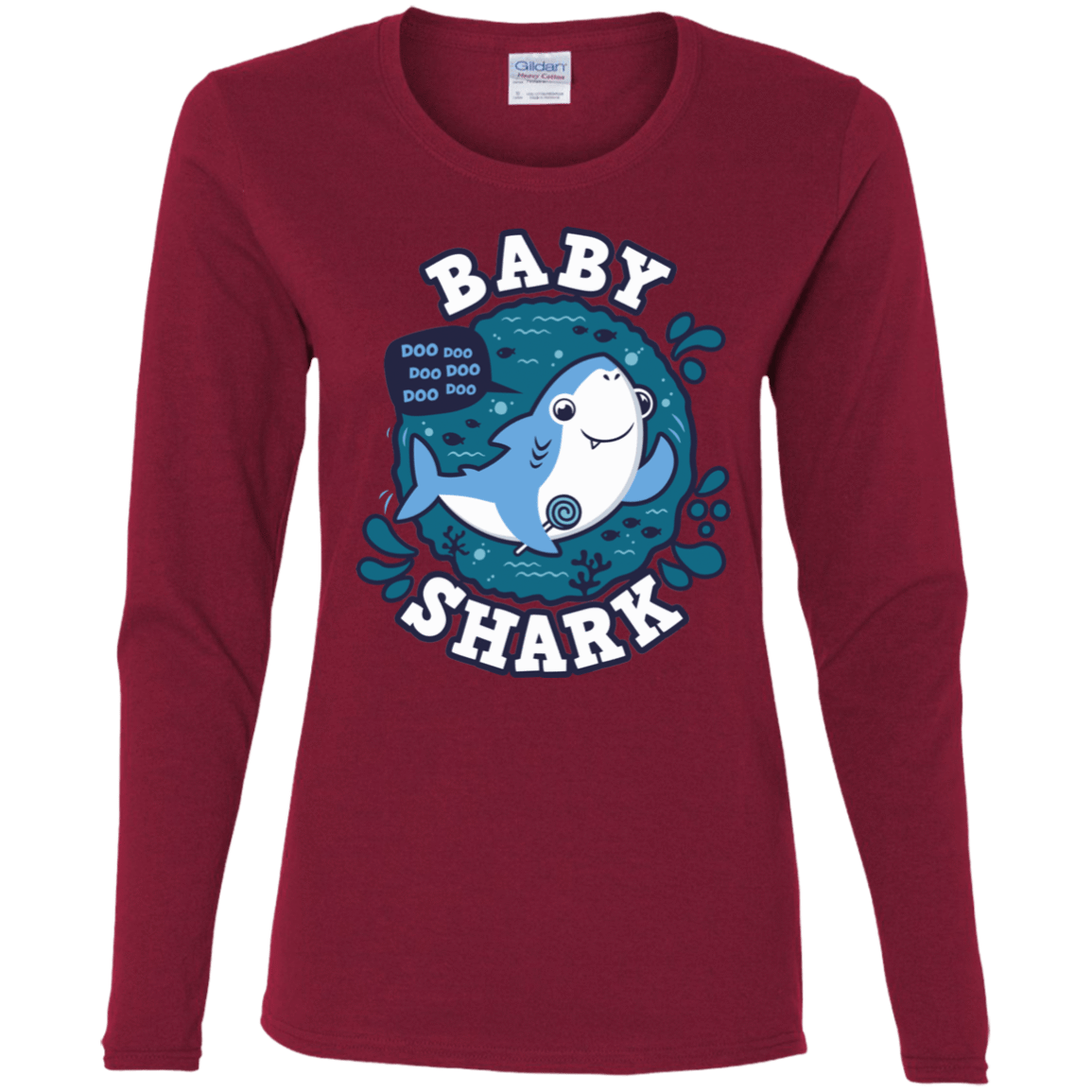 T-Shirts Cardinal / S Shark Family trazo - Baby Boy Women's Long Sleeve T-Shirt