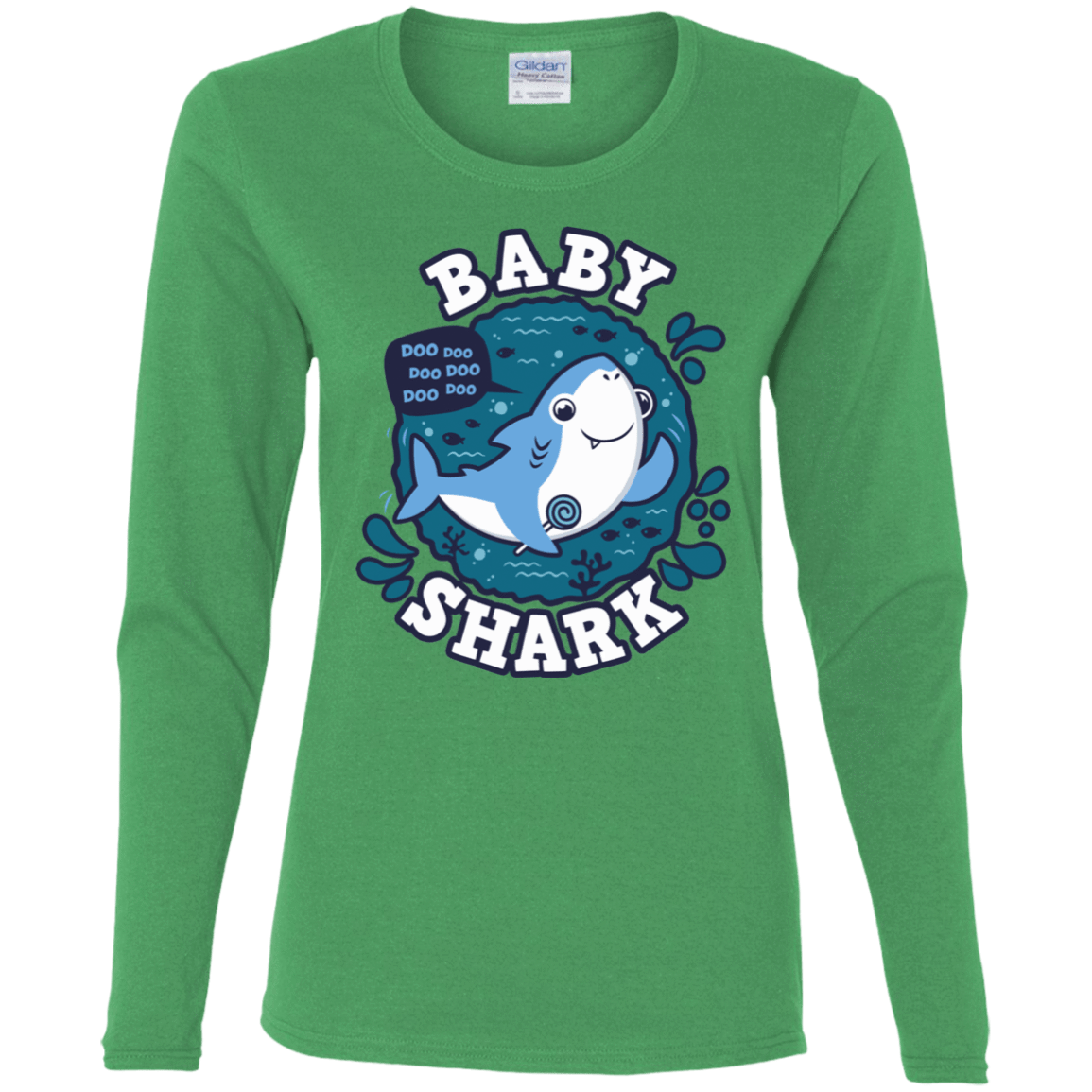 T-Shirts Irish Green / S Shark Family trazo - Baby Boy Women's Long Sleeve T-Shirt