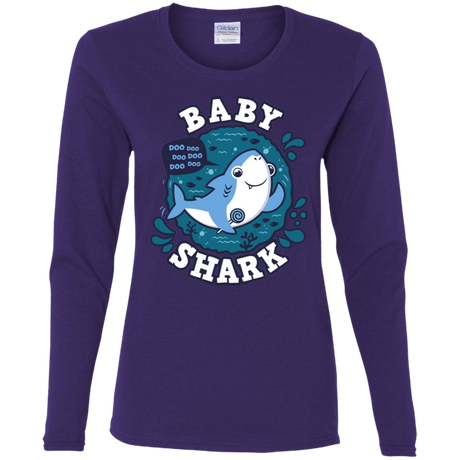 T-Shirts Purple / S Shark Family trazo - Baby Boy Women's Long Sleeve T-Shirt