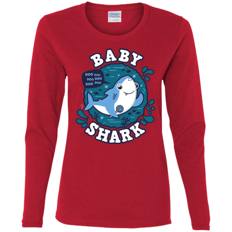 T-Shirts Red / S Shark Family trazo - Baby Boy Women's Long Sleeve T-Shirt