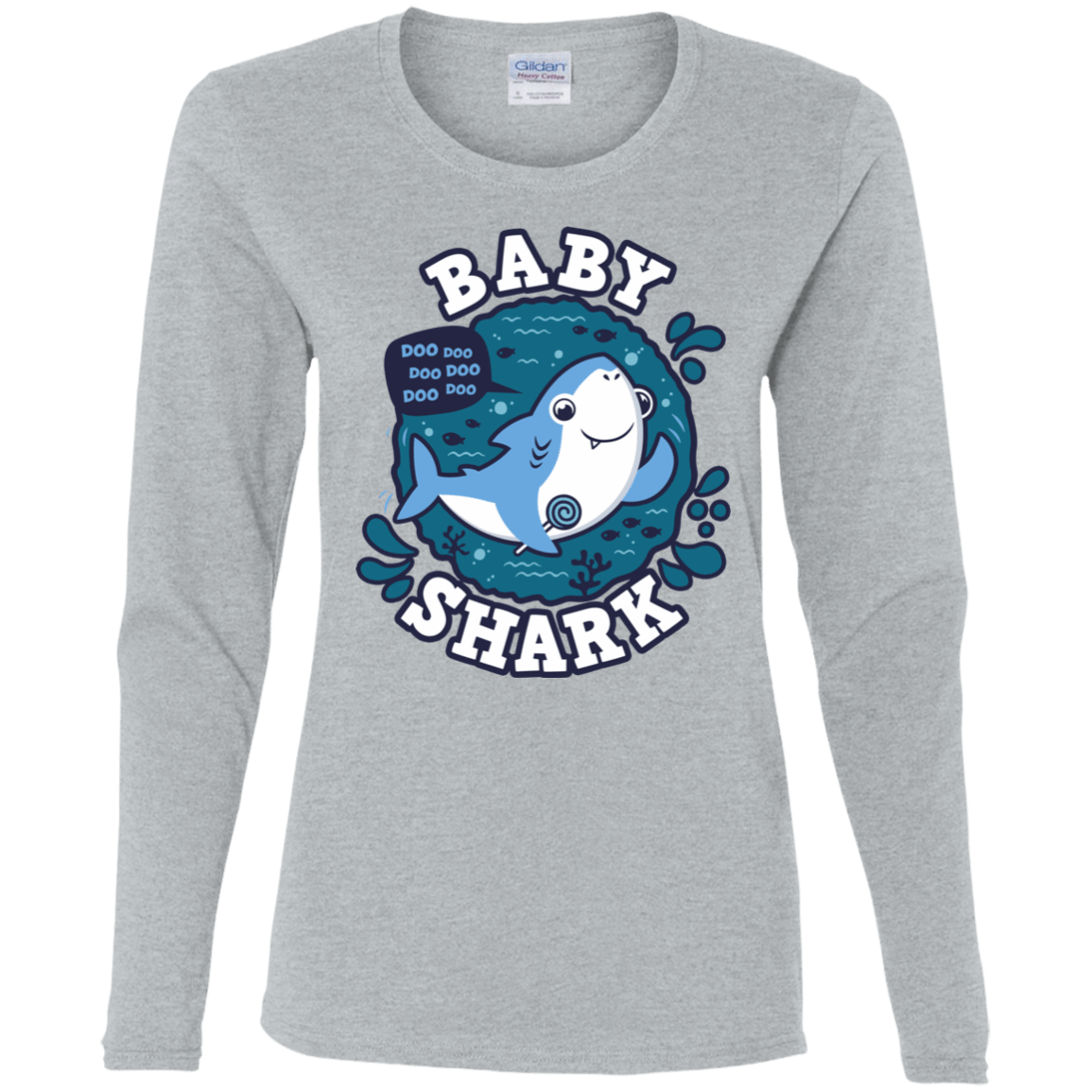 T-Shirts Sport Grey / S Shark Family trazo - Baby Boy Women's Long Sleeve T-Shirt