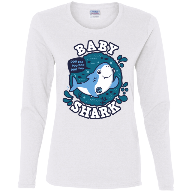 T-Shirts White / S Shark Family trazo - Baby Boy Women's Long Sleeve T-Shirt