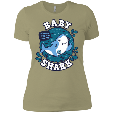 T-Shirts Light Olive / X-Small Shark Family trazo - Baby Boy Women's Premium T-Shirt