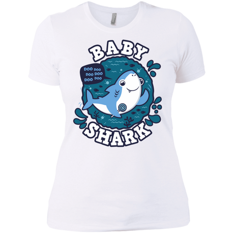 T-Shirts White / X-Small Shark Family trazo - Baby Boy Women's Premium T-Shirt