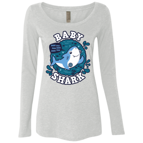 T-Shirts Heather White / S Shark Family trazo - Baby Boy Women's Triblend Long Sleeve Shirt