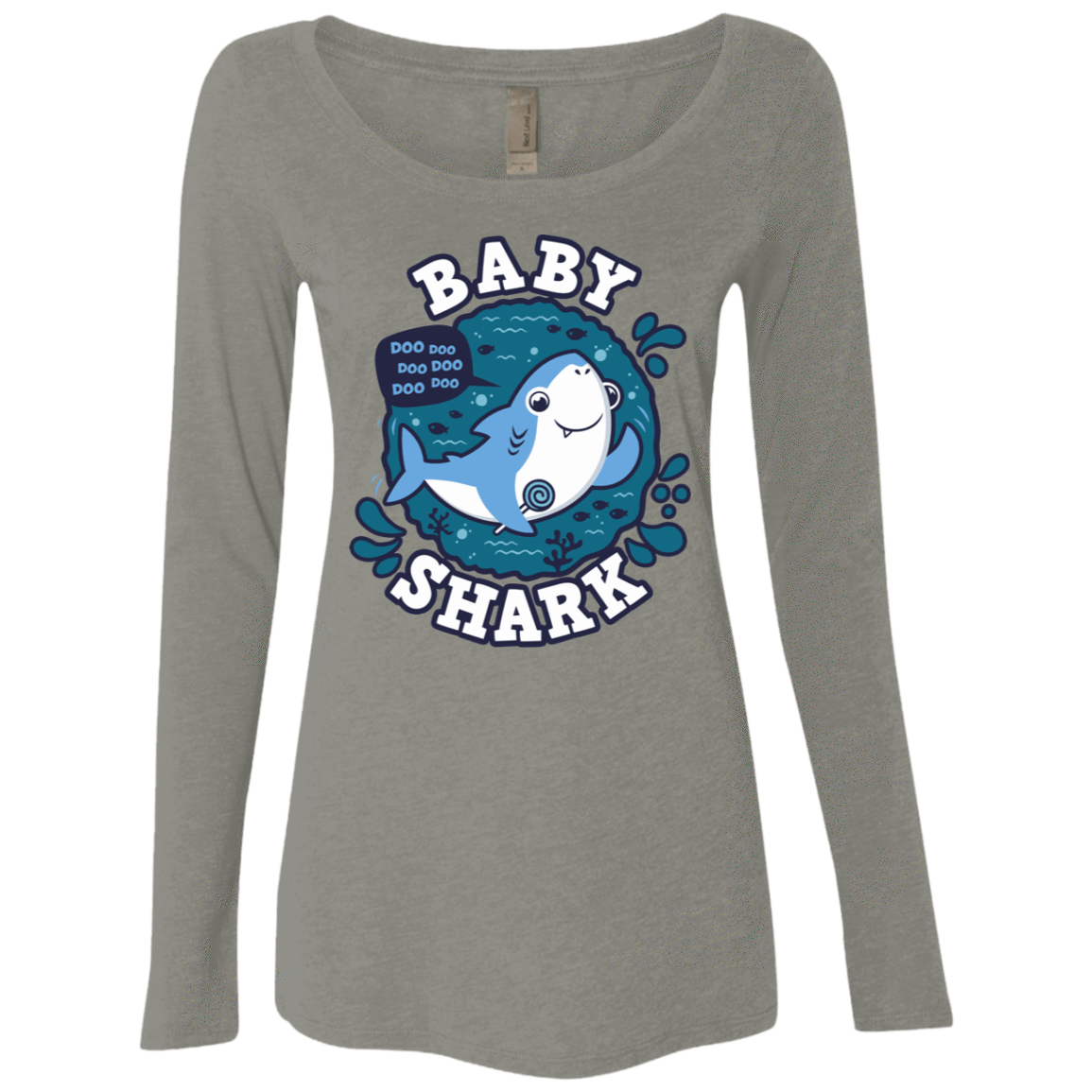 T-Shirts Venetian Grey / S Shark Family trazo - Baby Boy Women's Triblend Long Sleeve Shirt