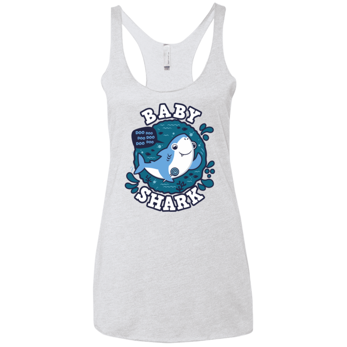 T-Shirts Heather White / X-Small Shark Family trazo - Baby Boy Women's Triblend Racerback Tank