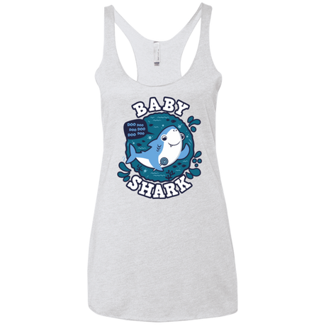 T-Shirts Heather White / X-Small Shark Family trazo - Baby Boy Women's Triblend Racerback Tank