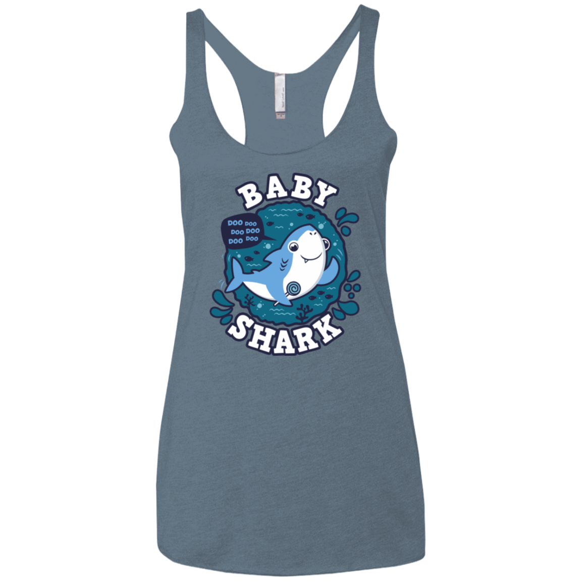 T-Shirts Indigo / X-Small Shark Family trazo - Baby Boy Women's Triblend Racerback Tank