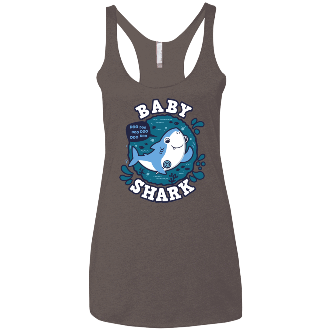 T-Shirts Macchiato / X-Small Shark Family trazo - Baby Boy Women's Triblend Racerback Tank