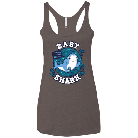 T-Shirts Macchiato / X-Small Shark Family trazo - Baby Boy Women's Triblend Racerback Tank