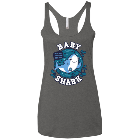 T-Shirts Premium Heather / X-Small Shark Family trazo - Baby Boy Women's Triblend Racerback Tank