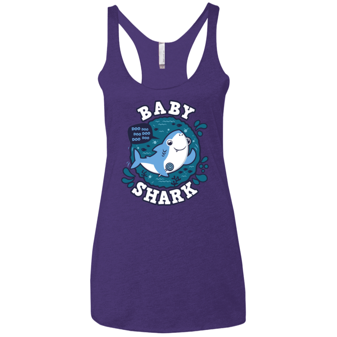 T-Shirts Purple Rush / X-Small Shark Family trazo - Baby Boy Women's Triblend Racerback Tank
