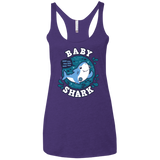 T-Shirts Purple Rush / X-Small Shark Family trazo - Baby Boy Women's Triblend Racerback Tank