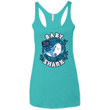 T-Shirts Tahiti Blue / X-Small Shark Family trazo - Baby Boy Women's Triblend Racerback Tank