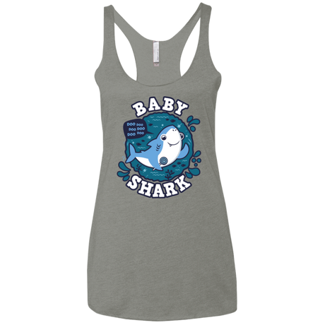 T-Shirts Venetian Grey / X-Small Shark Family trazo - Baby Boy Women's Triblend Racerback Tank