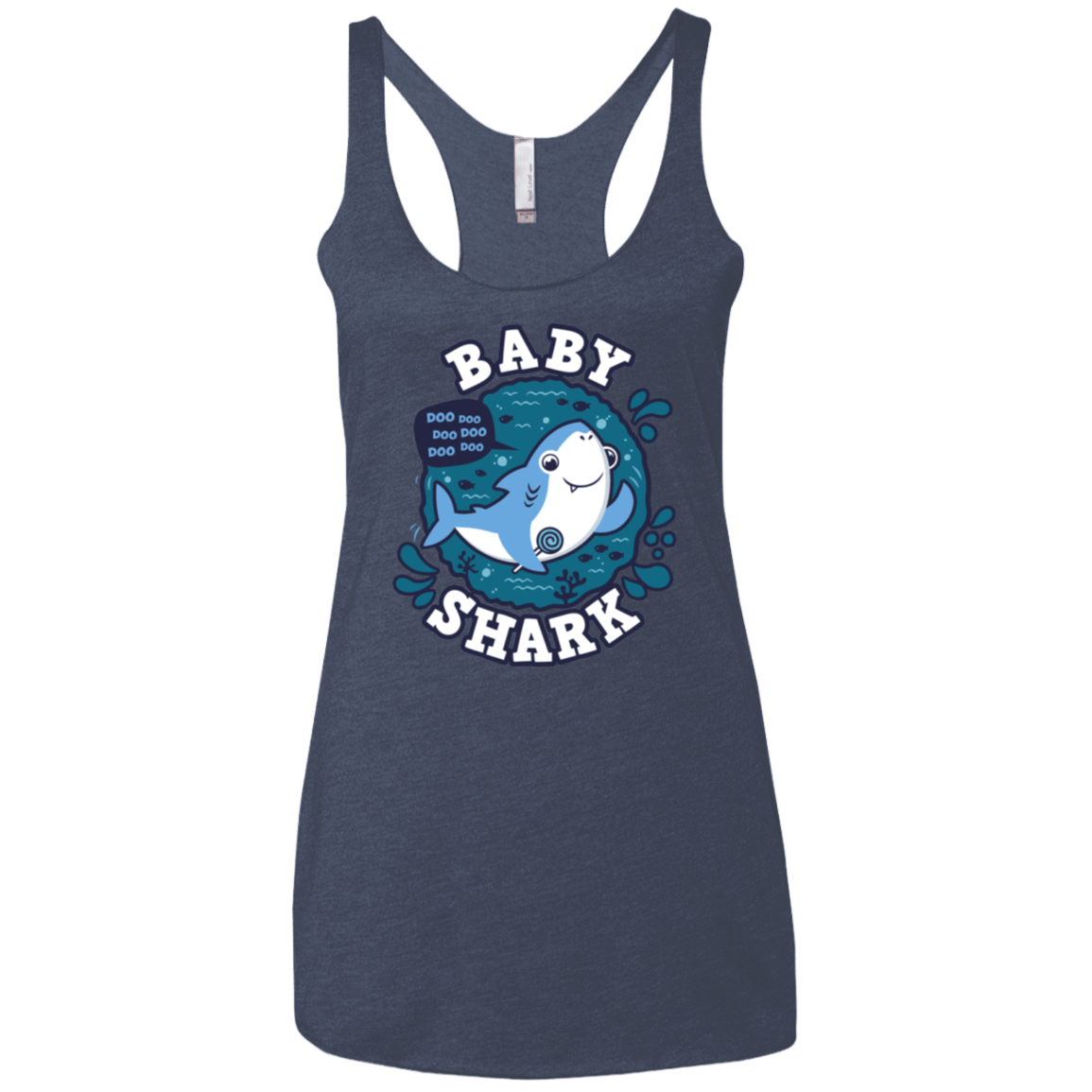 T-Shirts Vintage Navy / X-Small Shark Family trazo - Baby Boy Women's Triblend Racerback Tank