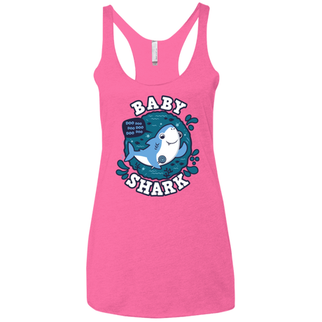T-Shirts Vintage Pink / X-Small Shark Family trazo - Baby Boy Women's Triblend Racerback Tank