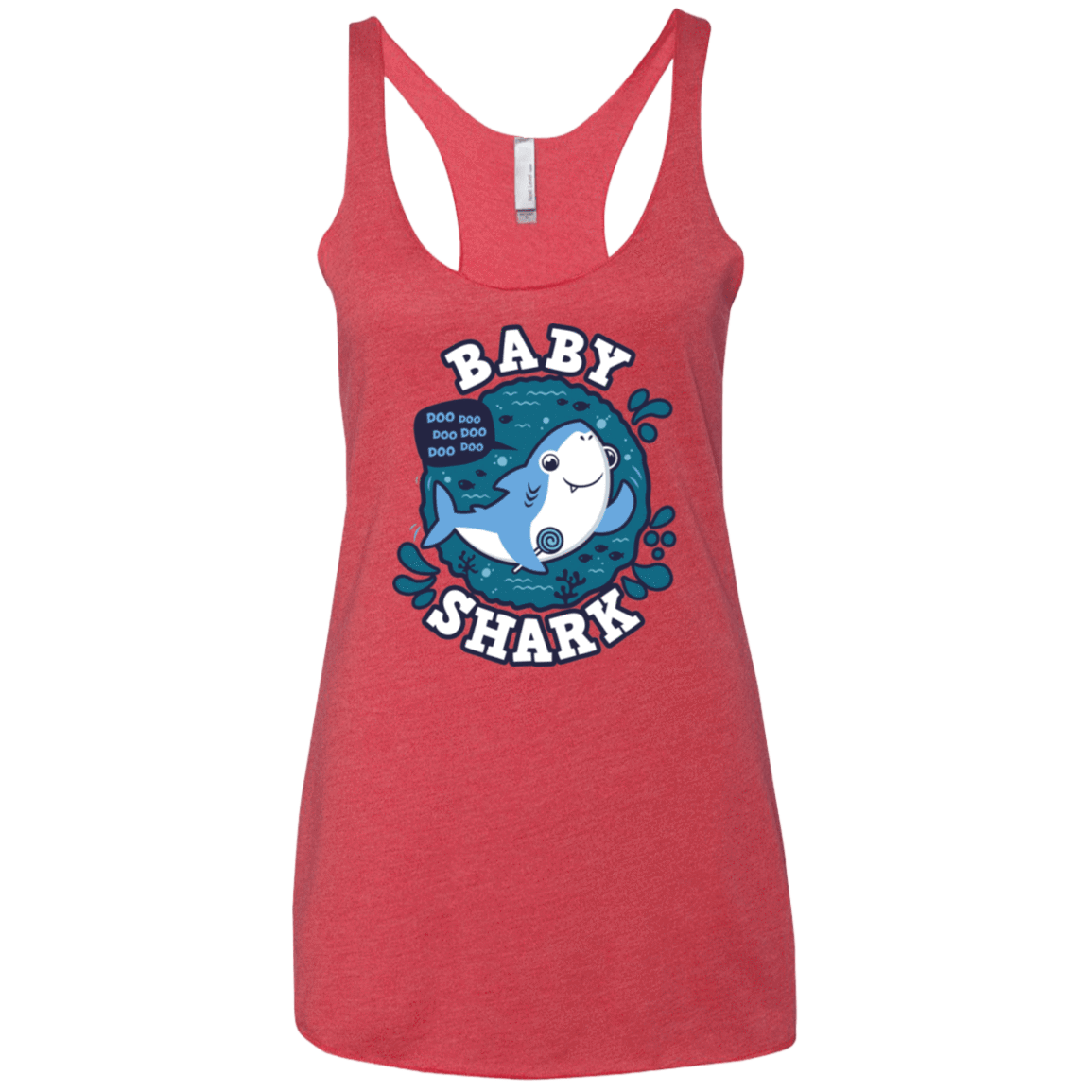 T-Shirts Vintage Red / X-Small Shark Family trazo - Baby Boy Women's Triblend Racerback Tank